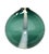 Glass Hand-Blown Dimpled Green Glass Vase With White Stripe For Sale - Image 7 of 9