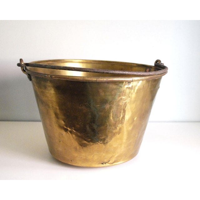 1800s Antique Brass Bucket / Firewood Holder Chairish