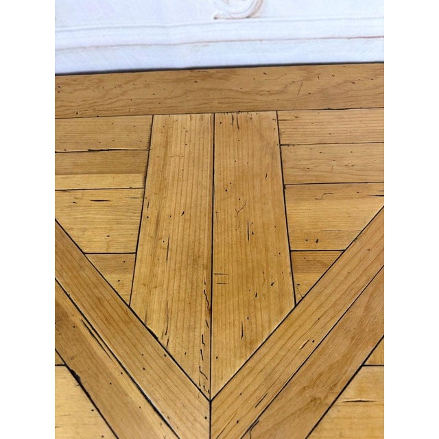 French Provincial Parquetry Drop-Leaf Pedestal Dining Table For Sale - Image 13 of 14