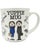 White Vintage 1980s Yuppie Novelty Coffee Cup Mug For Sale - Image 8 of 13