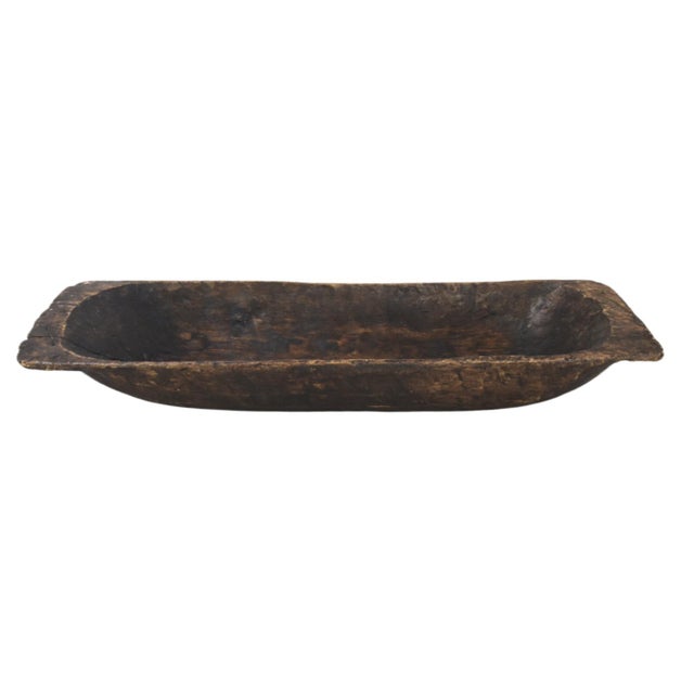 Early 20th Century Antique Hand Carved Dough Harvest Bowl For Sale - Image 5 of 8