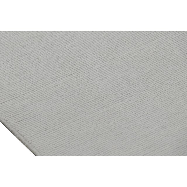 2010s Rug & Kilim’s Oversized Textural Rug in Light Gray Tones & Striae For Sale - Image 5 of 7