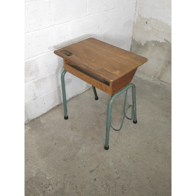 Brown Delagrave Paris School Desk, 1960s For Sale - Image 8 of 13