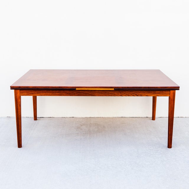 Monumental Danish Modern Rosewood Extension Dining Table by Skovby For Sale - Image 13 of 14