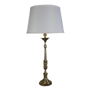 French Bronze and Brass Table Lamp, 1940s For Sale