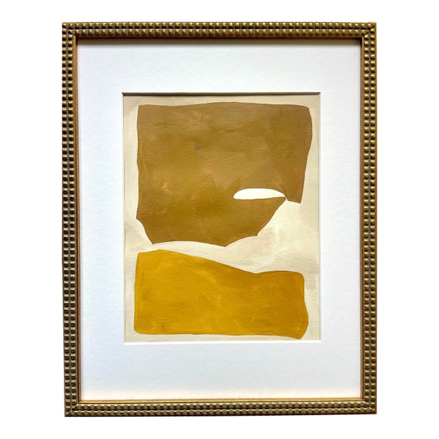 2025 "Chiesa" Abstract Minimalist Painting on Paper by Artist r.k. Red For Sale