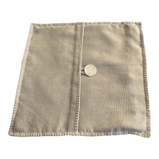 Capiz Shell Button Linen Pillow Cover For Sale