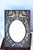 Vintage 20th Century Chinoiserie Peacock Table Mirror in Black and Gold Engraved Metal For Sale - Image 3 of 9