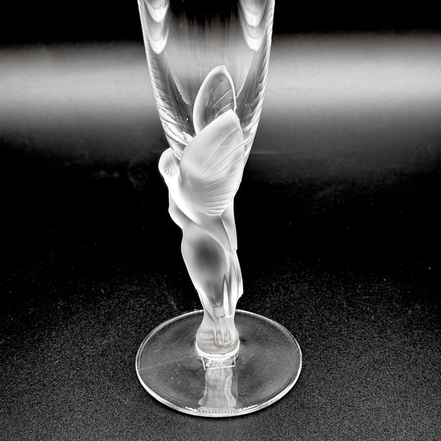 Snow Doves Crystal Champagne Flutes by Igor Carl Fabergé, France, 1982, Set of 12 For Sale - Image 13 of 18