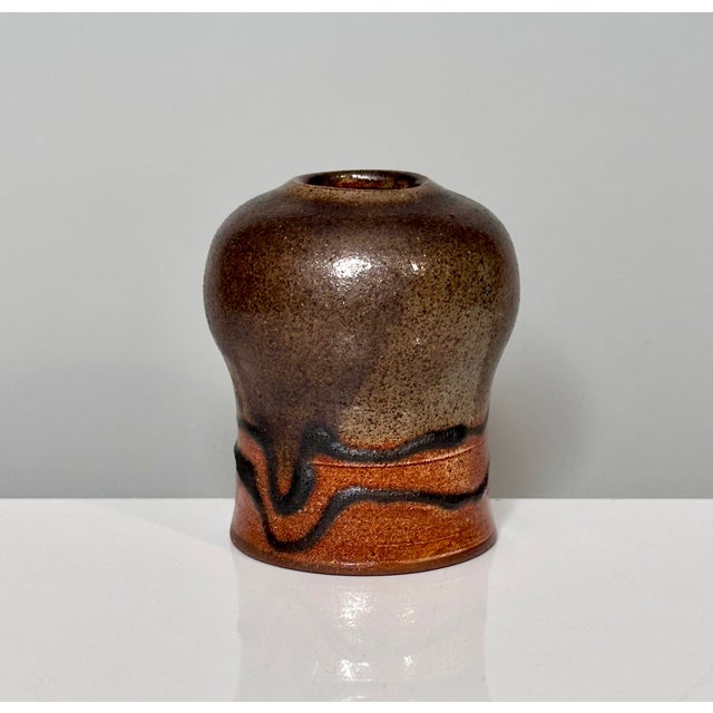 Sculptural Studio Ceramic Vase with Lava Glaze from Helma Klett, Germany, 1960s For Sale - Image 10 of 10