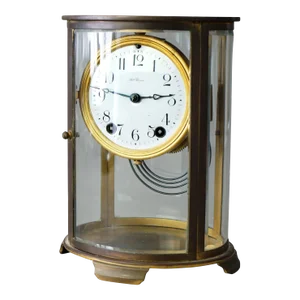 Early 20th Century Seth Thomas Oval Mantel Clock with Crystal Case