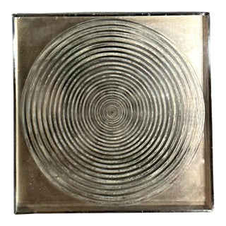 Vintage Geometric Metal and Mirror For Sale