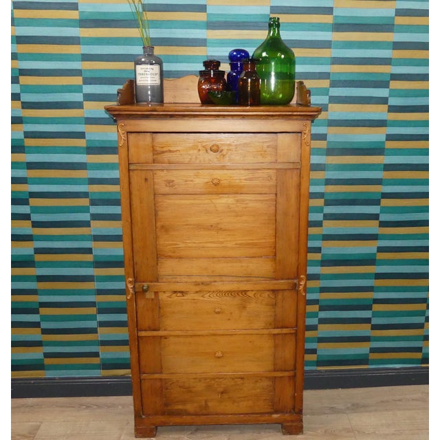 Fantastic pantry cabinet! A charming piece of furniture, likely from the Gründerzeit/Biedermeier period – either...