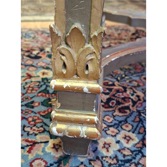 Chairs in Lacquered and Gilded Wood with Green Velvet Upholstery, 1940s, Set of 2 For Sale - Image 9 of 18