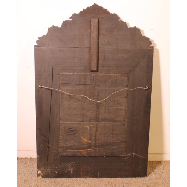 Pareclosed Mirror in Repoussé Copper and Ebony, Early 19th Century For Sale - Image 4 of 13