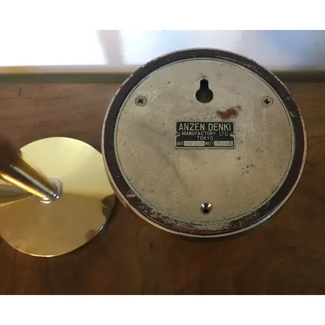 1960 Japanese Mid-Century Modern Brass Table Lamps or Wall Sconces by Anzen Denki - A Pair For Sale In New York - Image 6 of 9