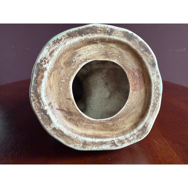 Chinese Vintage Porcelain Monkey Figurine Holding a Pear. Stamped on Bottom. For Sale In Chicago - Image 6 of 7