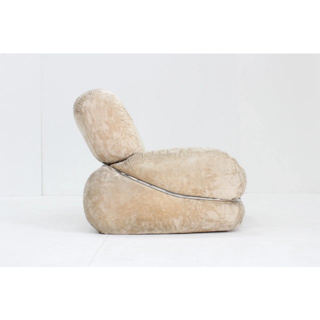 Vintage armchair designed by Italian designer Adriano Piazzesi in the 1970s model Okay. This edition is in a vintage...