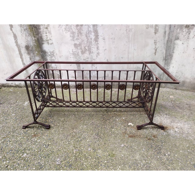 Tan Antique Wrought Iron Table For Sale - Image 8 of 18