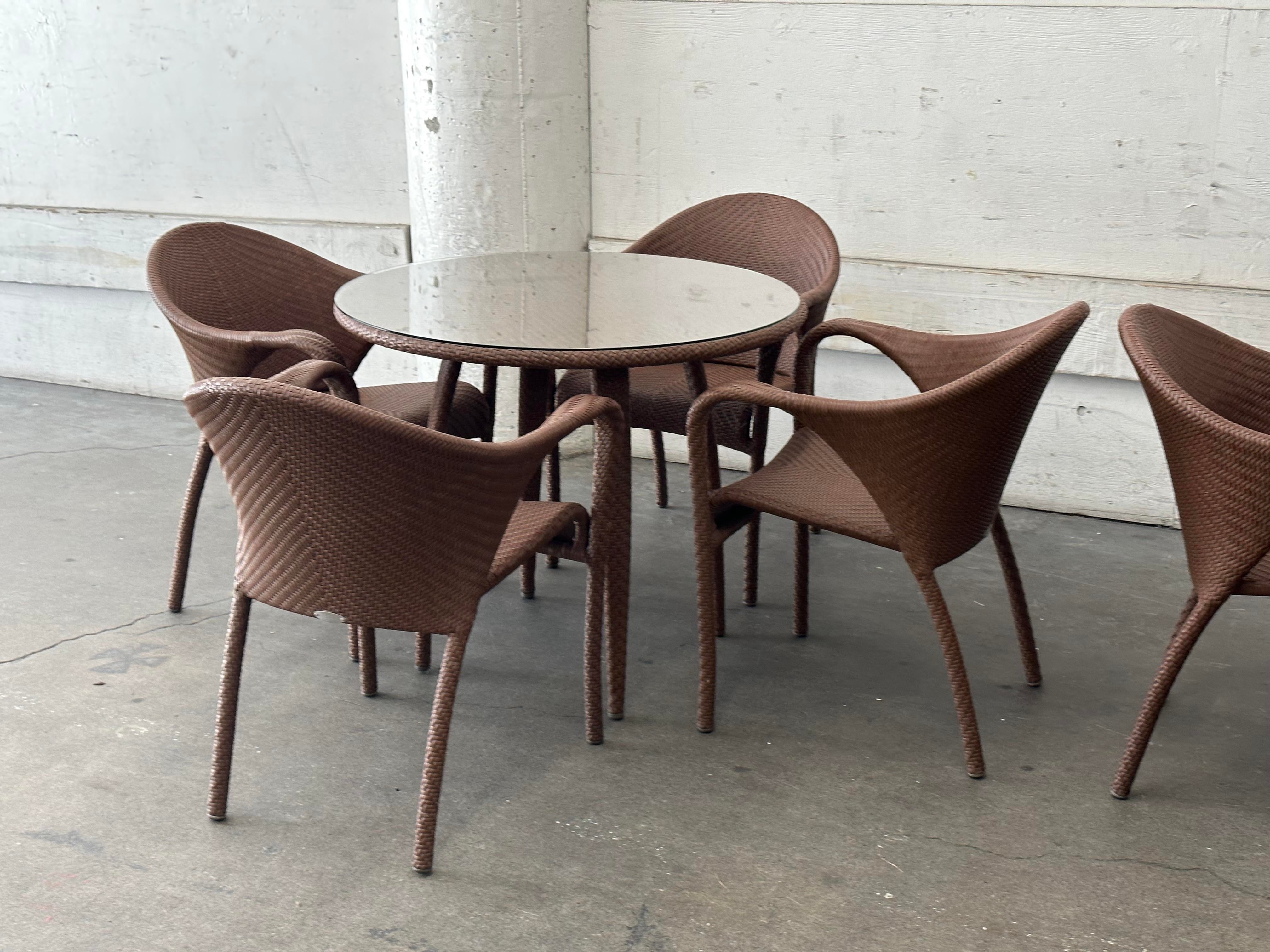 Dedon Richard Frinier Two Tango Outdoor Table + Eight Armchairs