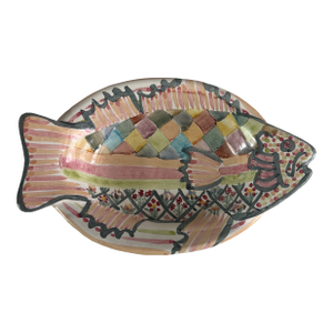 Vintage 1983 MacKenzie-Childs Pisces Fish Soap Trinket Dish Vessel
