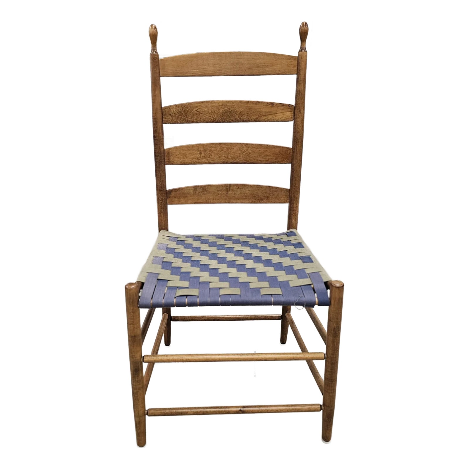 Early 20th Century American Shaker Webbed Seat and Ladder Back Side ...
