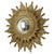 Vintage wooden gold-colored sunburst mirror with 2 levels, convex mirror glass, sunburst mirror from the 1960s-70s,...
