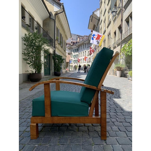 Wood Art Deco Armchairs in the style of Rene Gabriel, 1930s, Set of 2 For Sale - Image 7 of 18