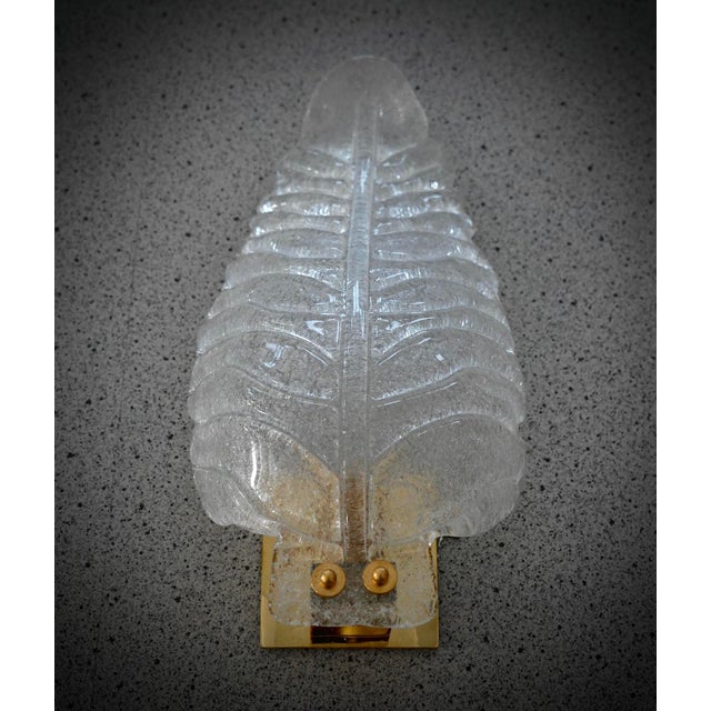 Murano Art Glass Graniglia Transparent and Brass Wall Light and Sconces, 2000 For Sale - Image 6 of 10