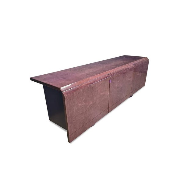 Burl Wood Sideboard by Giovanni Offredi for Saporiti, 1970s For Sale - Image 10 of 15