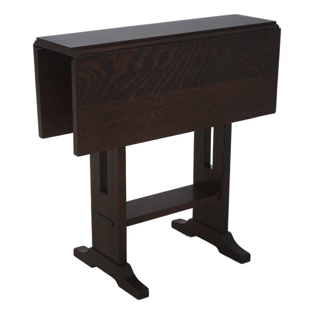 Stickley Small Mission Oak Dropleaf Occasional Table For Sale