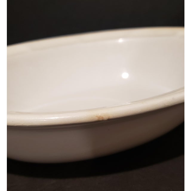 Antique Ironstone white oval serving bowl by J.W. Pankhurst Hanley. This oval shape is hard to find, especially in good...