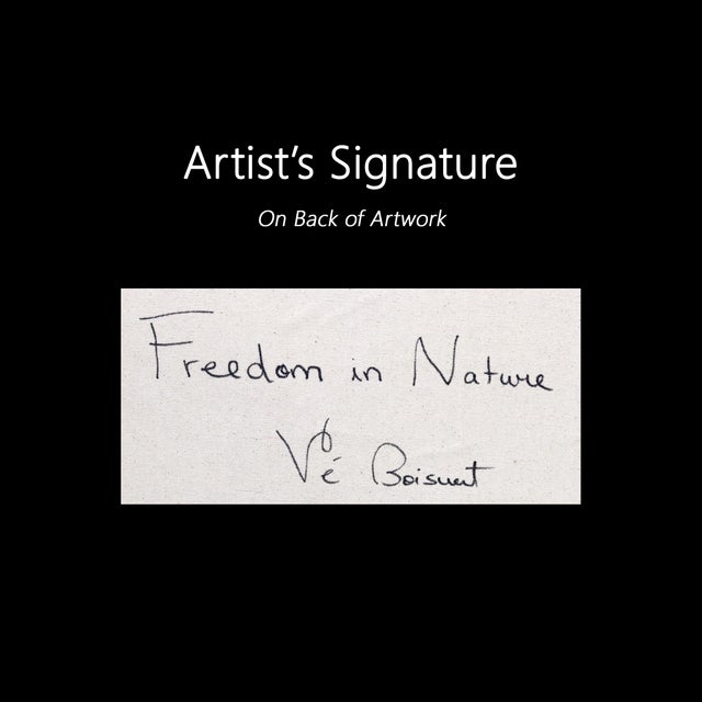 Freedom in Nature - Large Abstract Green Tone Textural Floral Acrylic Painting Original Artwork by Ve Boisvert For Sale - Image 9 of 9