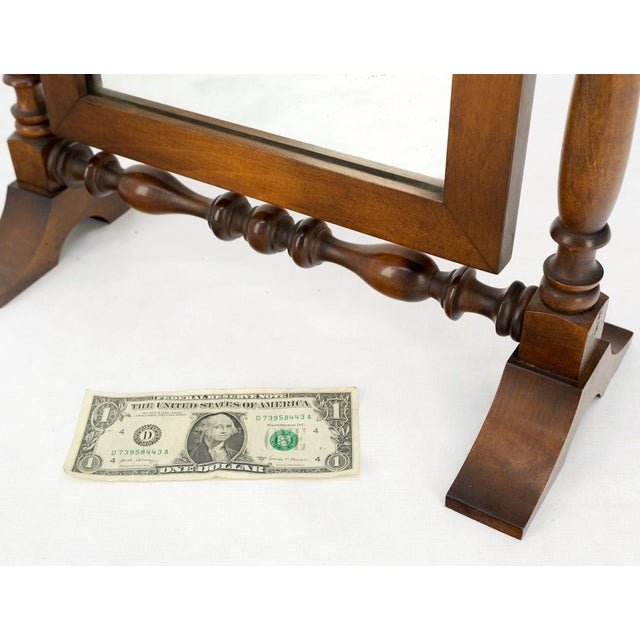 Country style brass & colonial maple shaving mirror mint!