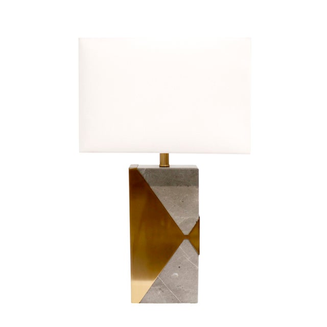 Contemporary Pasargad Home Triumph Marble Table Lamp For Sale - Image 3 of 8