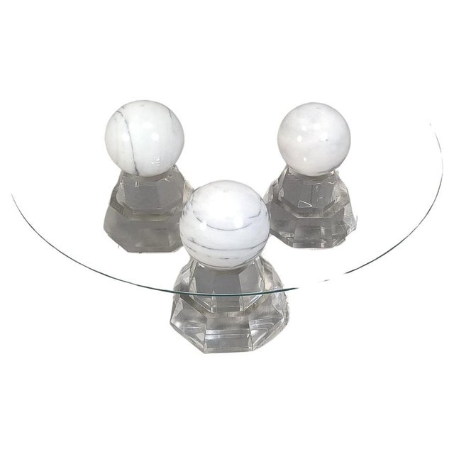 Marble Sphere Coffee Table from Roche Bobois, 1980s For Sale - Image 12 of 12