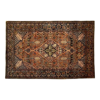 Antique Persian Mohtasham , 4'4" X 6'7" For Sale