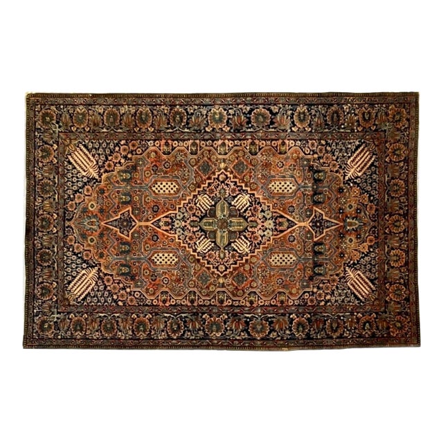 Antique Persian Mohtasham , 4'4" X 6'7" For Sale