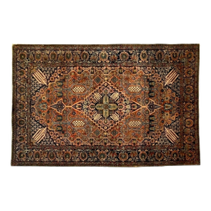 Antique Persian Mohtasham , 4'4" X 6'7"