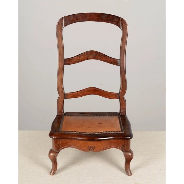 French Country 19th Century French Louis XV Style Sampler Chair For Sale - Image 3 of 8