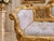 French Late20C French Louis XVI Gold Pink Damask Settee For Sale - Image 3 of 11