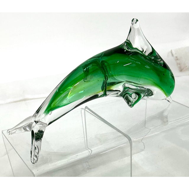 Murano Vintage Murano Glass Dolphin Figurine For Sale - Image 4 of 8