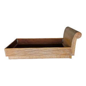 Mid Century Godfather - Pencil Rattan Recamier / Bed