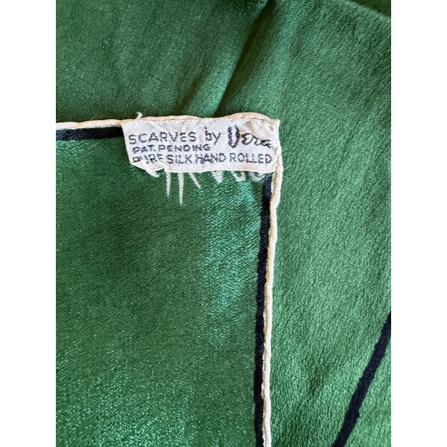 A lovely vintage Vera Neumann pure silk scarf with hand-rolled edges and a beautifully understated abstract grid design in...