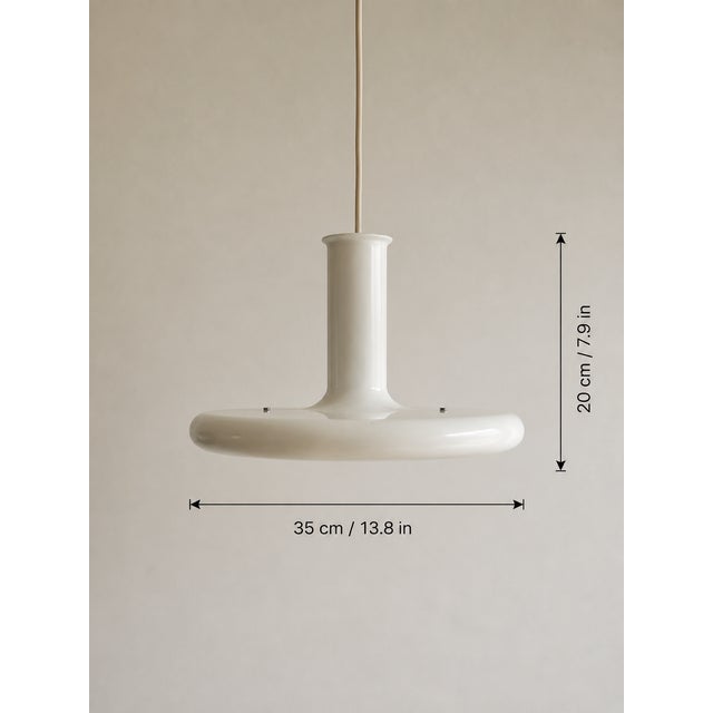 White Optima Pendant Lamp by Hans Due for Fog & Mørup, 1970s For Sale - Image 8 of 13