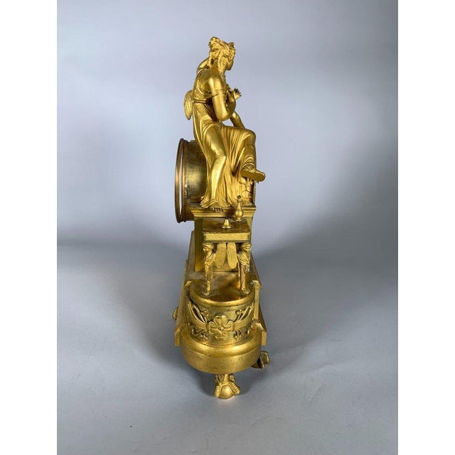 Important Empire/Directoire period clock, late 18th - early 19th century, gilt bronze For Sale - Image 11 of 12