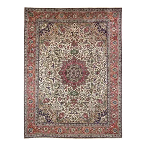 1950s Persian Tabriz Area Rug 9’8″ X 13’0″