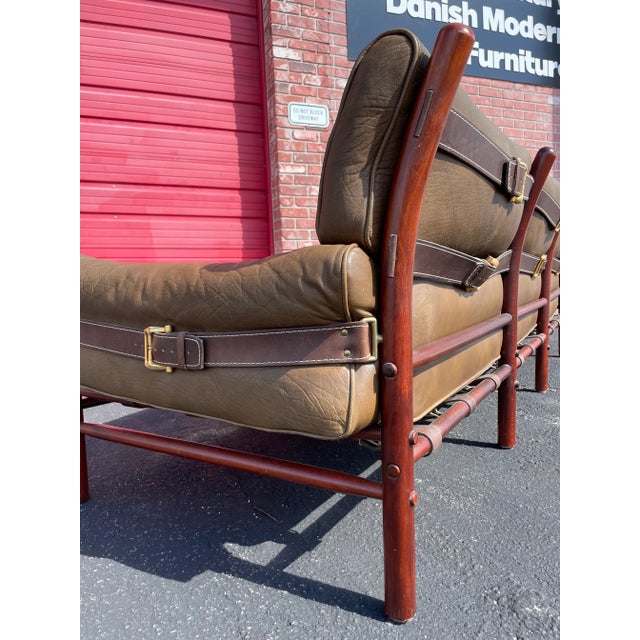 Mid-Century Modern 1970s Arne Norell “Kontiki” Safari Leather Sofa For Sale - Image 3 of 13