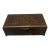 Antique Classical Revival Embossed Brass and Wood Jewelry Casket Box For Sale