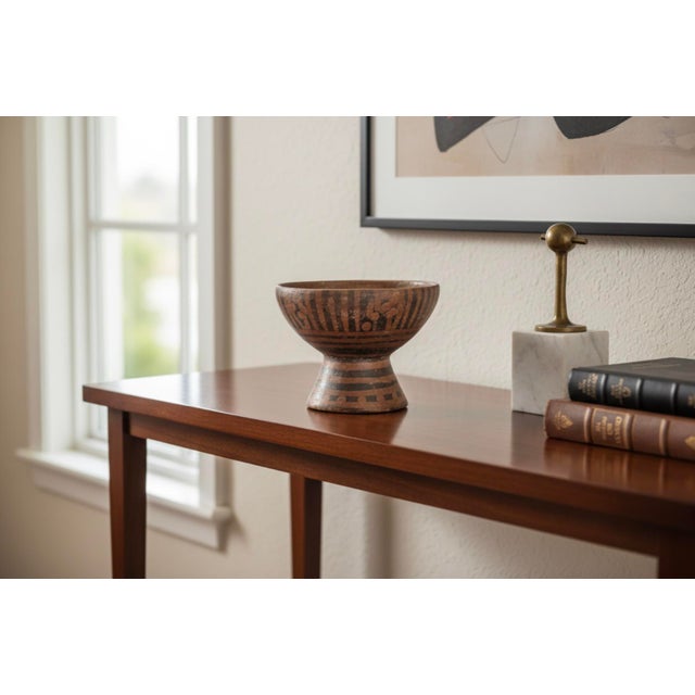 Antique Pre-Columbian Nariño Polychrome Pottery Compotera (800–1200 a.d.) For Sale - Image 15 of 15